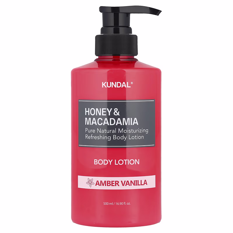 KUNDAL – Honey & Macadamia Pure Body Lotion, Amber Vanilla, 500ml
