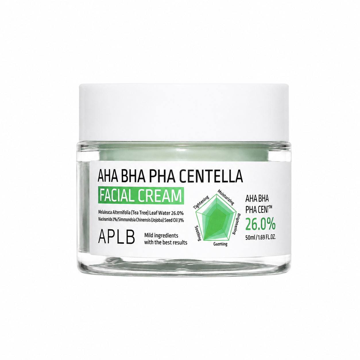 APLB - AHA BHA PHA Centella Facial Cream, 55ml