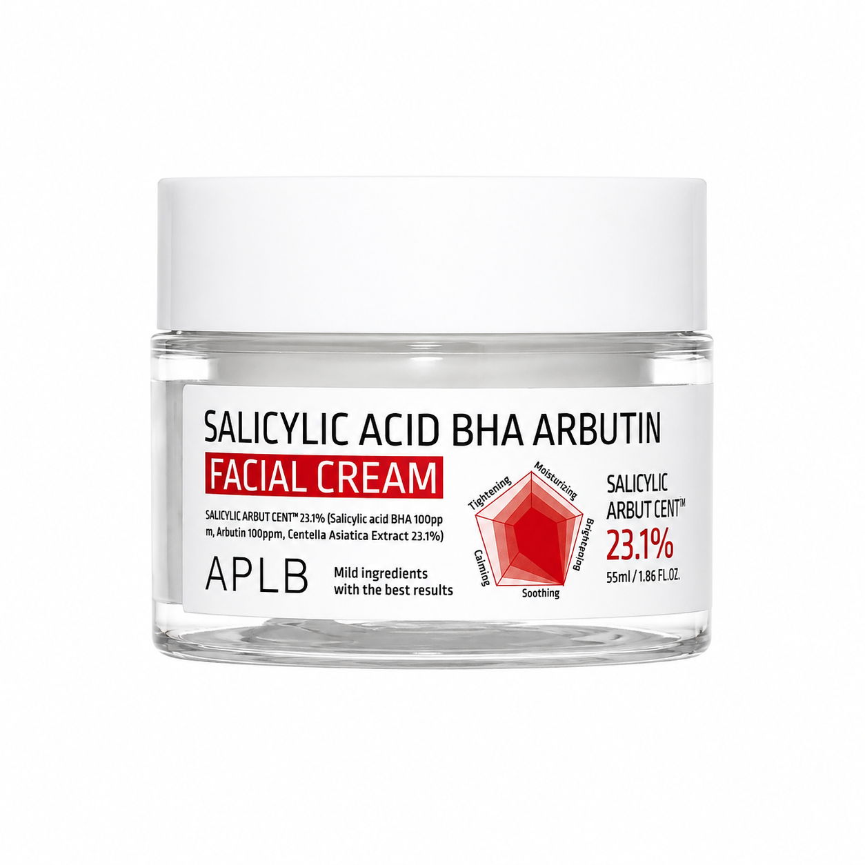 APLB - Salicylic Acid BHA Arbutin Facial Cream, 55ml
