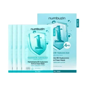 Numbuzin - No.1 Pantothenic B5 Hyaluronic Active Clear Mask, 26ml x 4pcs