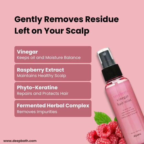 A'PIEU - Raspberry Vinegar Hair Mist, 105ml - Imagine 3