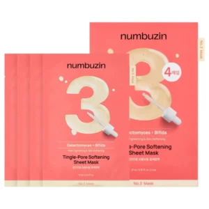 Numbuzin - No. 3 Tingle Pore Softening Sheet Mask 4ea