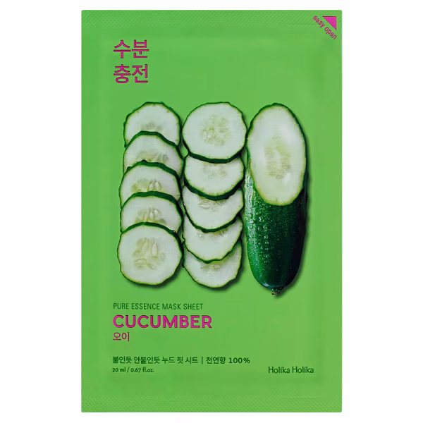 Holika Holika – Pure Essence Mask Sheet, Cucumber, 23ml - Imagine 1