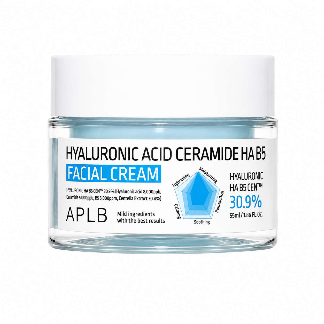 APLB - Hyaluronic Acid Ceramide HA B5 Facial Cream, 55ml