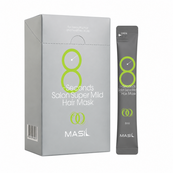 Masil - 8 Seconds Salon Supermild Hair Mask Stick Pouch, 8pcs x 20ml Masil - 8 Seconds Salon Supermild Hair Mask Stick Pouch, 8pcs x 20ml - Imagine 1