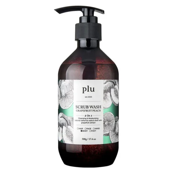 plu - Scrub Wash Grapefruit Peach, 500ml - Imagine 1