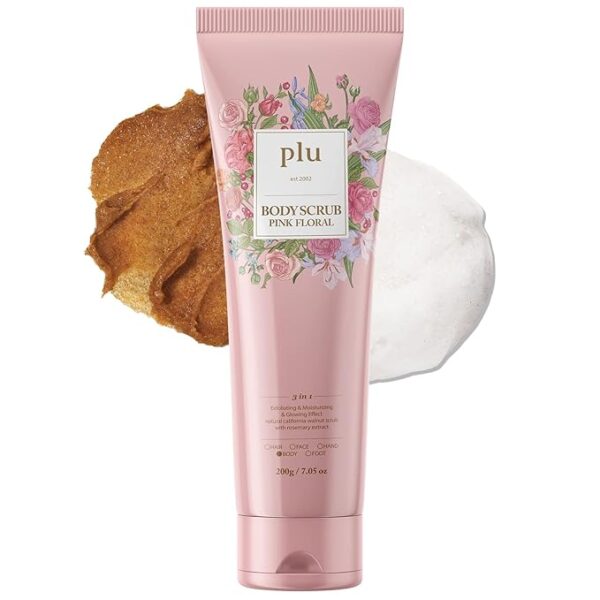 plu - Body Scrub Pink Floral, 200g - Imagine 1