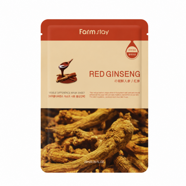 2956c38f-c11c-4989-b6f6-62ce7b1b0b87 Farmstay - Visible Difference Mask Pack Red Ginseng - 23ml - Imagine 1