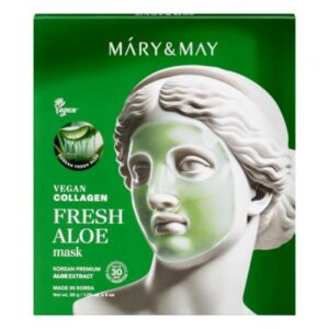 Mary & May - Vegan Collagen Fresh Aloe Mask - 30g*4ea