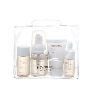 HEVEBLUE - Salmon Caring Centella Special Travel Kit Bag, 4pcs - 13ml + 25ml + 20ml + 30ml