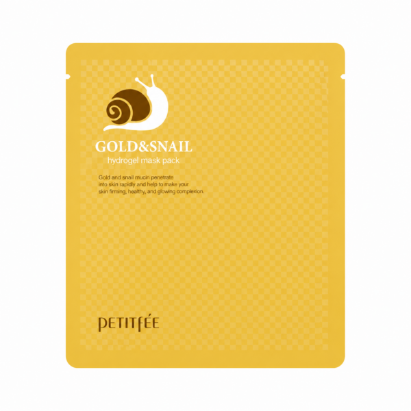 982577a6-5a12-4be4-b383-0aa95db50061 Petitfee - Gold & Snail Intensive Hydrogel Mask Pack, 30g, 1 piece - Imagine 1