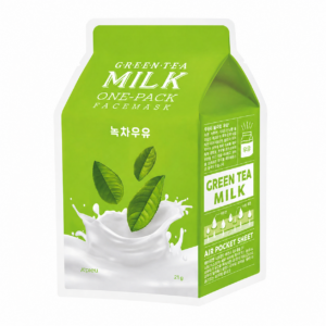 A'pieu - Green Tea Milk One-Pack Face Mask, 1sheet