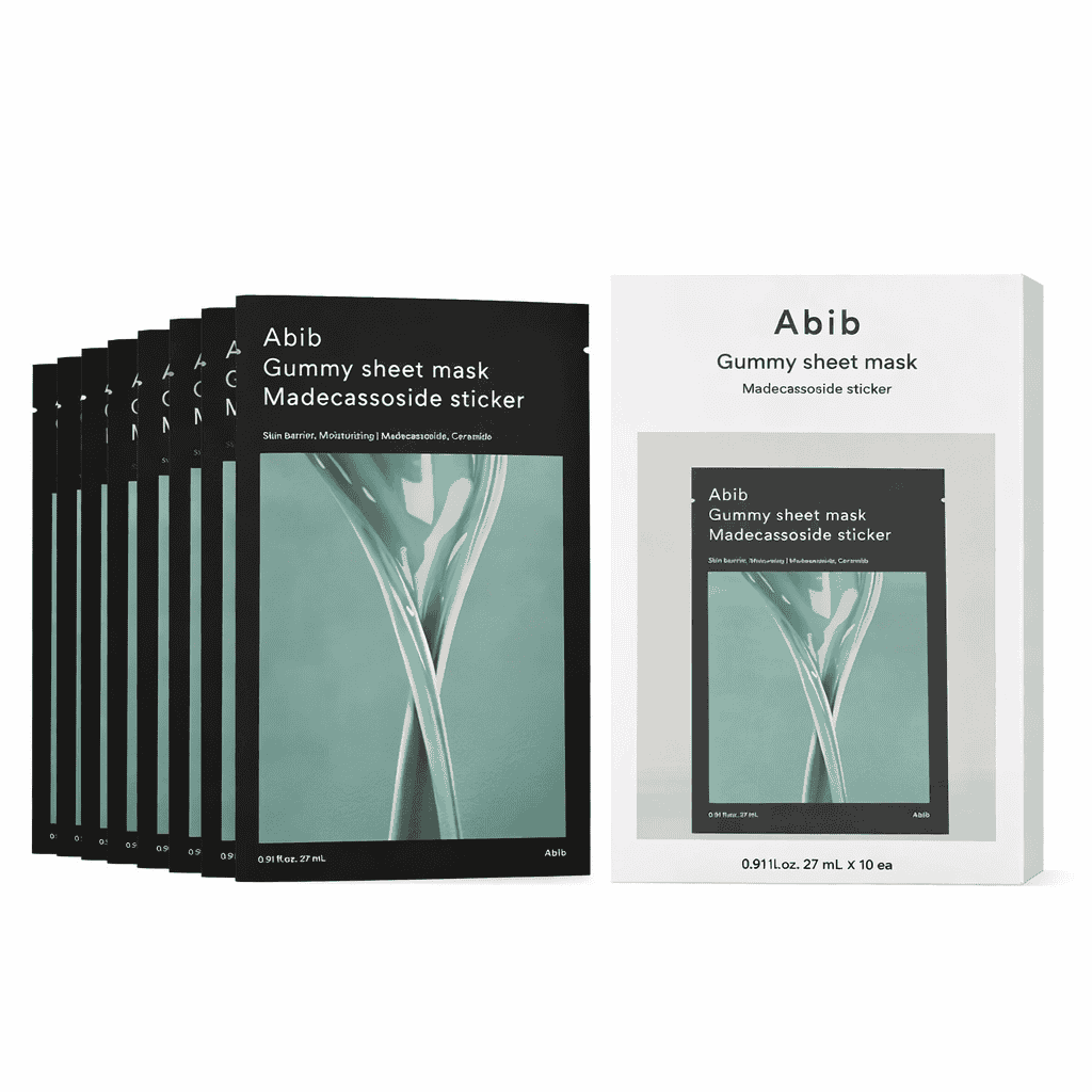 Abib - Gummy Sheet Mask Madecassoside Sticker, 1 Box, 27ml x 10ea