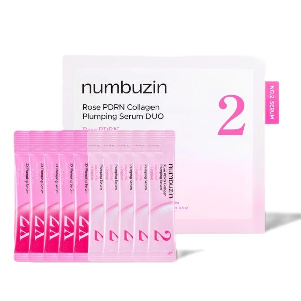 Numbuzin - No.2 Rose PDRN Collagen Plumping Serum DUO Trial Kit, 1.2ml*10ea