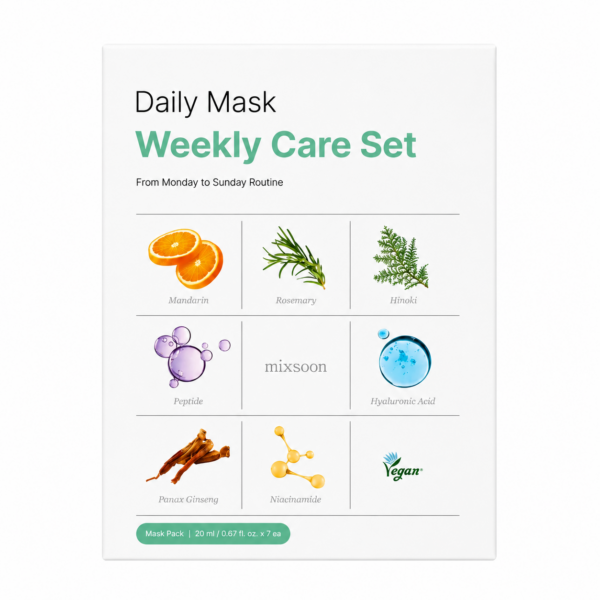 128100cd-0c21-40e7-96e1-9fc50c7c3876 Mixsoon - Daily Mask Weekly Care Set, 7 sheets - Imagine 1