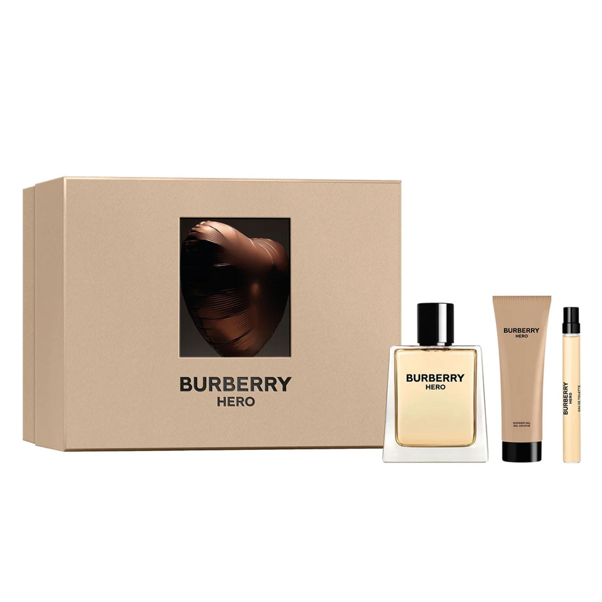 Burberry – Hero Eau De Toilette 100ml + Eau De Toilette 10ml + Shower Gel 75ml