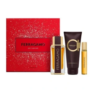 Salvatore Ferragamo – Spicy Leather Eau De Parfum 100ml + Eau De Parfum 15ml + Shower Gel 100ml