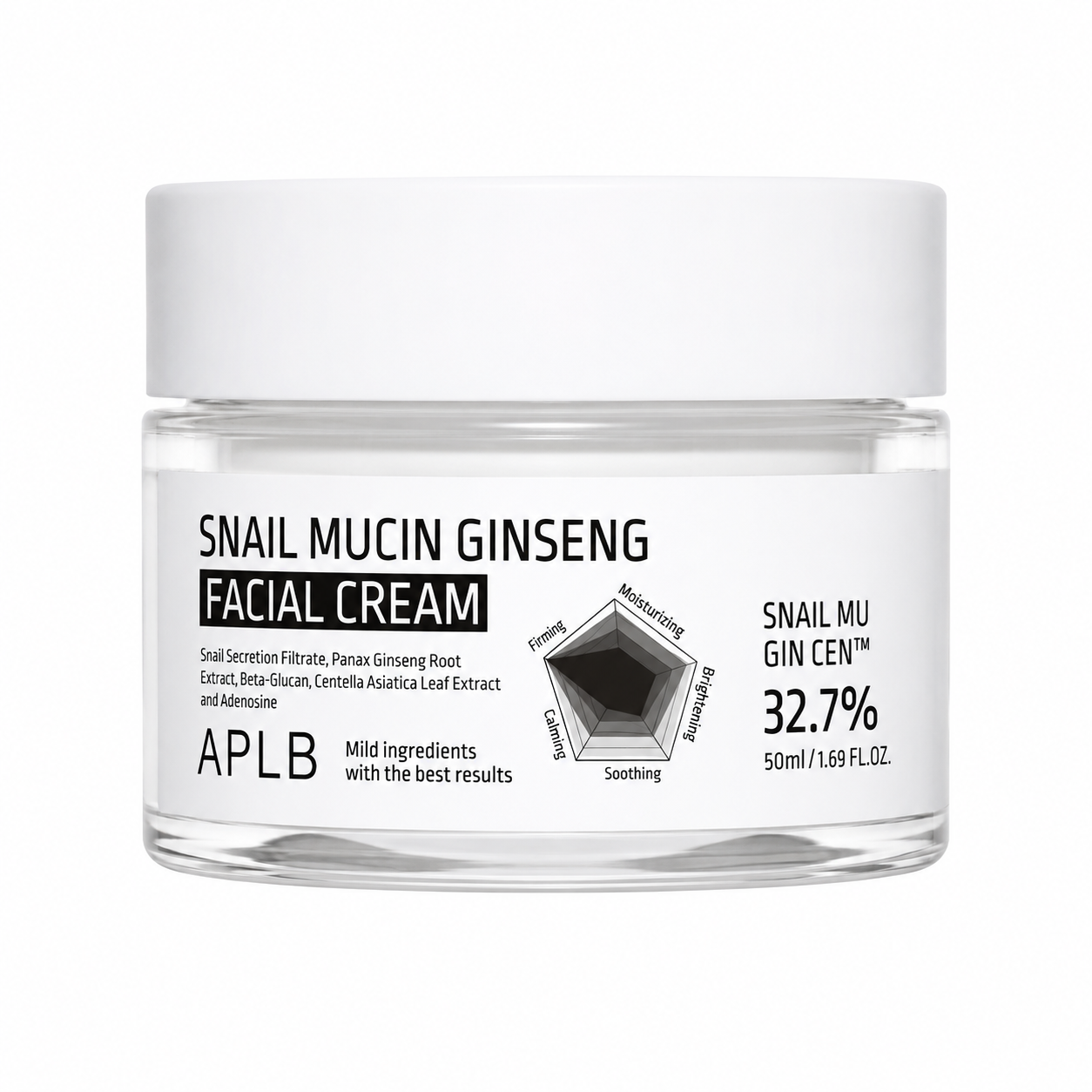 APLB – Snail Mucin Ginseng Facial Cream, 55ml
