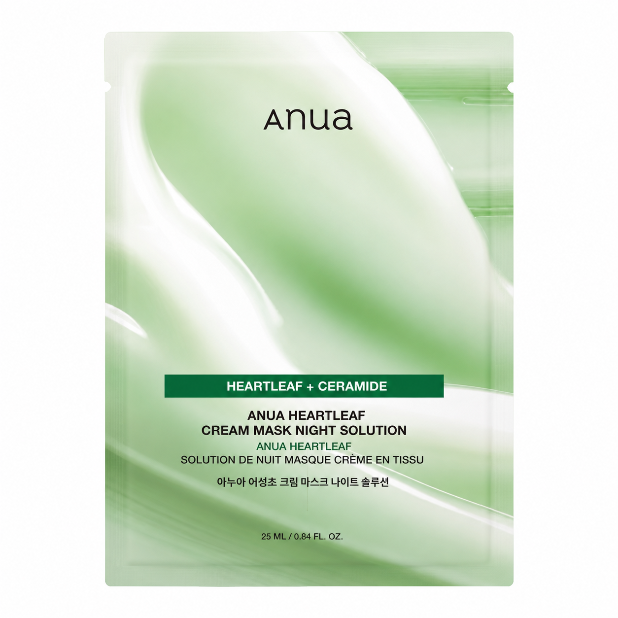 Anua – Heartleaf Cream Mask Night Solution, 1 sheet