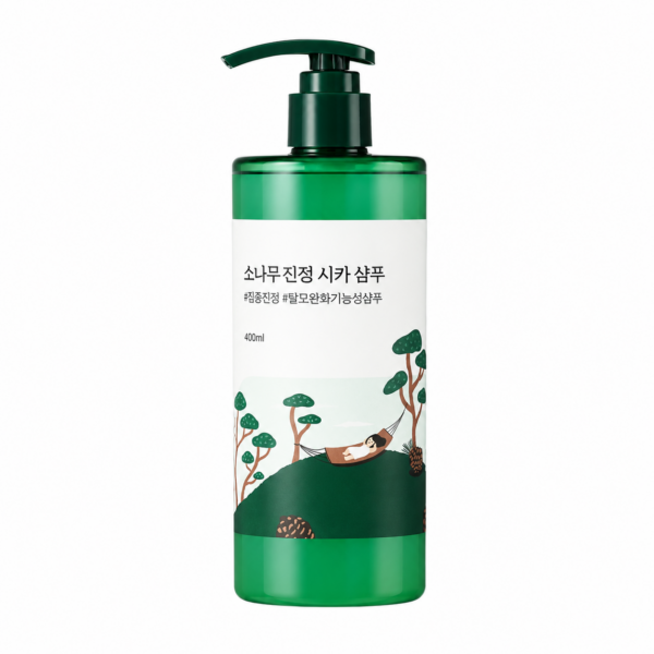 Round-Lab-Pine-Calming-Cica-Shampoo-400ml Round Lab – Pine Calming Cica Shampoo, 400ml - Imagine 1