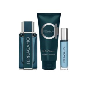 Salvatore Ferragamo – Ferragamo Intense Leather Eau De Parfum 100ml + Eau De Parfum 15ml + Shower Gel 100ml