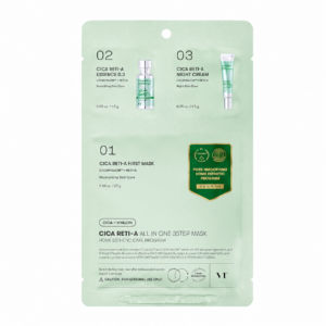 VT Cosmetic – Cica Reti-A All In One 3 Step Mask, 1.5g + 1.5g + 25g