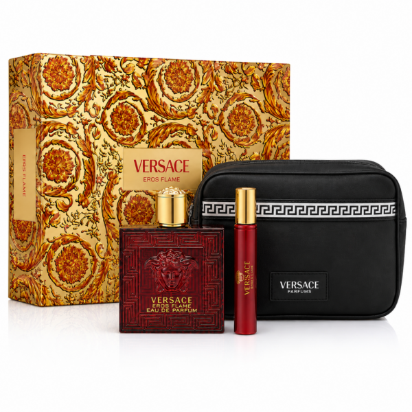 Versace – Eros Flame Eau De Parfum 100ml + Eau De Parfum 10ml + Cosmetic Bag Versace – Eros Flame Eau De Parfum 100ml + Eau De Parfum 10ml + Cosmetic Bag - Imagine 1