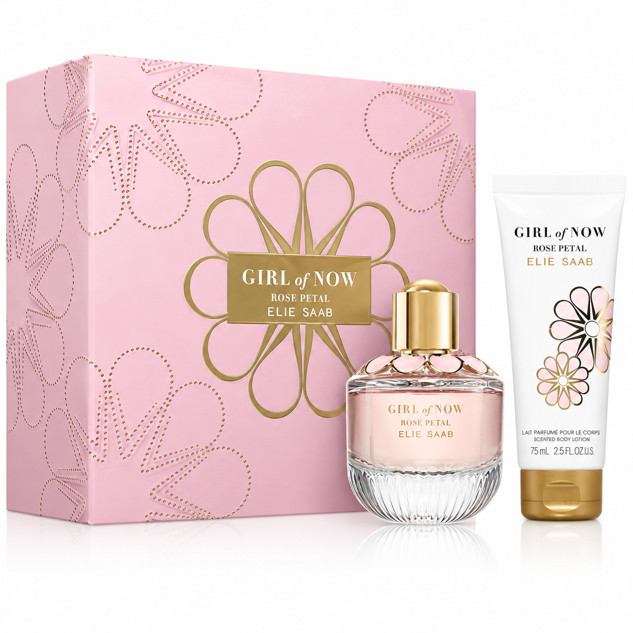Elie Saab – Girl Of Now Rose Petal Eau De Parfum 50ml + Body Lotion 75ml