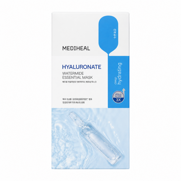 MEDIHEAL – Hyaluronic Acid Watermide Essential Mask, 10 Sheets.1 MEDIHEAL – Hyaluronate Watermide Essential Mask, 10 Sheets - Imagine 1