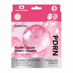 Farmstay – Plump x Glow PDRN & Vitamin Hydrogel Mask, 4 sheets
